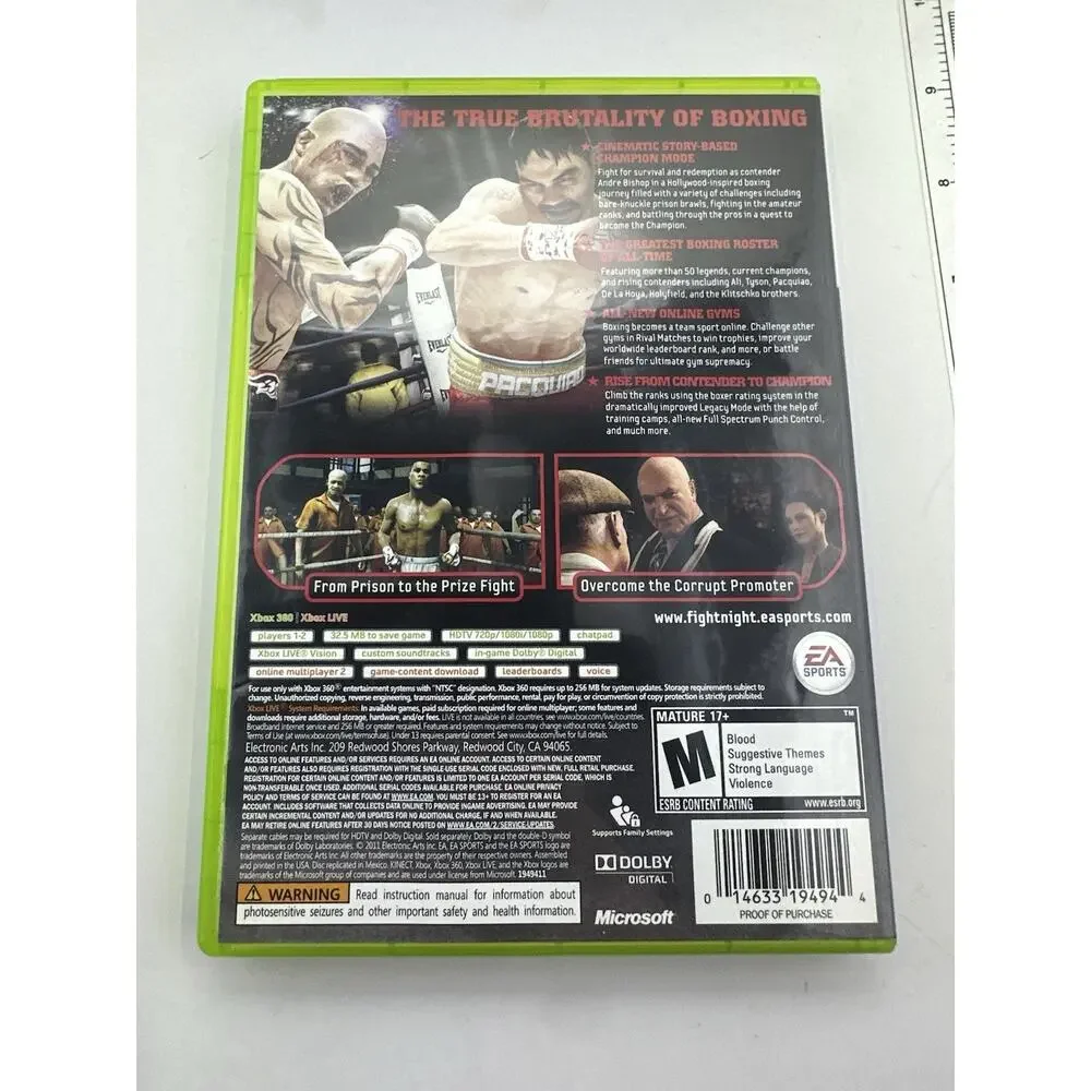Fight Night Champion Microsoft Xbox 360 CIB Tested Retro Gaming Vintage Fast Shi